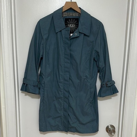 UGG Australia Jackets & Blazers - UGG AUSTRALIA | Blue Wax Cotton Trench Coat
